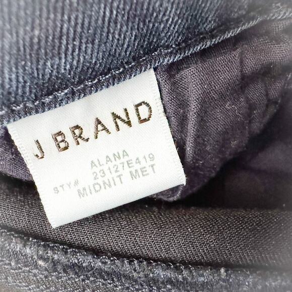 J Brand Alana Midnight Metallic Skinny Denim Shimmer Jeans Size 29 - Picture 6 of 9